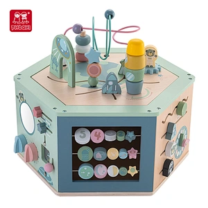 Wooden activity cube